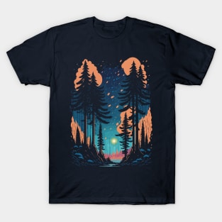 Pines Tree Night T-Shirt